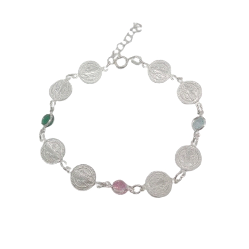 <P>Pulsera San Benito para mujer. <BR>Esta pulsera tiene un largo de 18cm con un alargador que permite su ajuste&nbsp;hasta&nbsp
