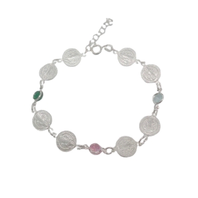 <P>Pulsera San Benito para mujer. <BR>Esta pulsera tiene un largo de 18cm con un alargador que permite su ajuste&nbsp;hasta&nbsp