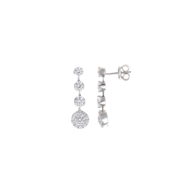 <STRONG>Pendiente plata mujer Salvatore 136A0757.<BR>Pendiente</STRONG> largos para<STRONG> mujer Salvatore</STRONG> con circoni