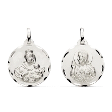 <STRONG>Medalla escapulario 17 mm Virgen del Carmen y Corazón de Jesús plata.<BR>Medalla</STRONG> de <STRONG>escapulario</STRONG