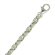 <STRONG>Pulsera de hombre oro blanco</STRONG> 4 mm<BR><STRONG>Pulsera para hombre oro blanco con eslabones</STRONG> de 4 mm de a