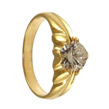 <STRONG>Solitario&nbsp;de hombre oro&nbsp;amarillo 18 kilates.<BR></STRONG><STRONG>Anillo</STRONG> solitario para<STRONG> hombre