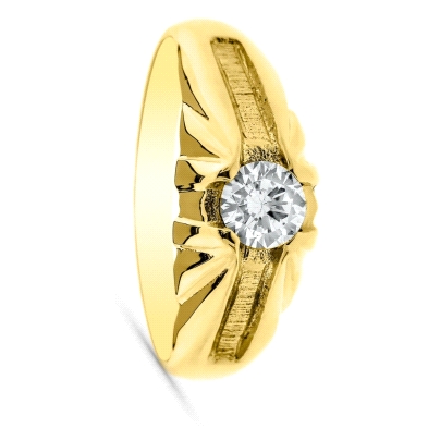 <STRONG>Solitario hombre oro amarillo 18k</STRONG><BR><STRONG>Anillo</STRONG> solitario para<STRONG> hombre</STRONG> con acabado