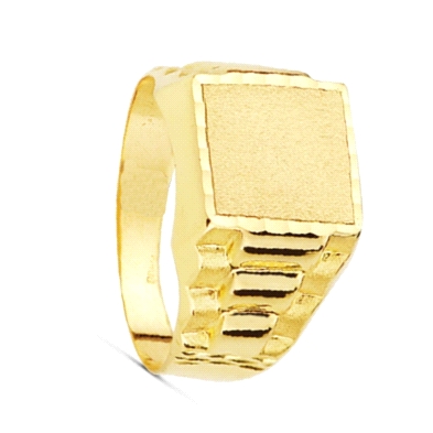 <STRONG>Sello caballero 11 x 11 mm oro amarillo 18k</STRONG> cabeza cuadrada.<STRONG> Sello</STRONG> para <STRONG>hombre</STRONG