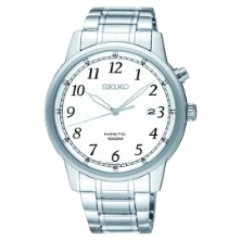 <p>Reloj Seiko Hombre (2) <br />Caja y armys de acero con cristal mineral y movimiento <strong>KINETIC</strong><br /> Esfera bla