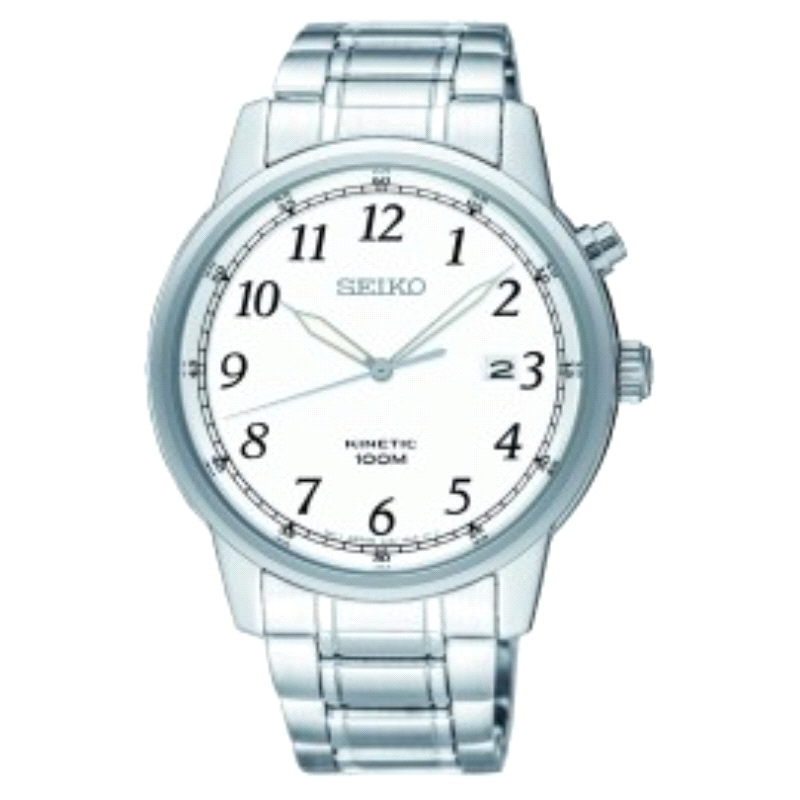 <p>Reloj Seiko Hombre (2) <br />Caja y armys de acero con cristal mineral y movimiento <strong>KINETIC</strong><br /> Esfera bla