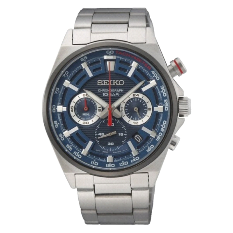 <STRONG>Reloj Seiko Hombre Esfera Azul con Cronografo SSB407P1<BR></STRONG> Esfera azul con detalles en plateado y rojo<BR>Calen