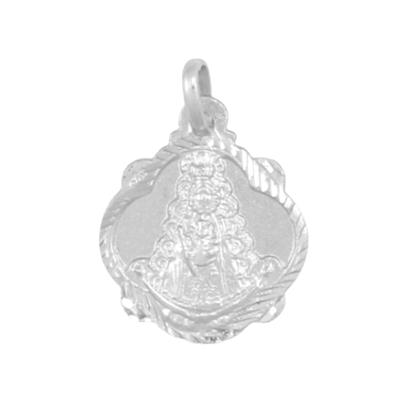 <STRONG>Medalla Virgen del Rocio pandereta 20 mm plata.</STRONG><BR><STRONG>Medalla</STRONG> de la&nbsp;<STRONG>Virgen del Rocio