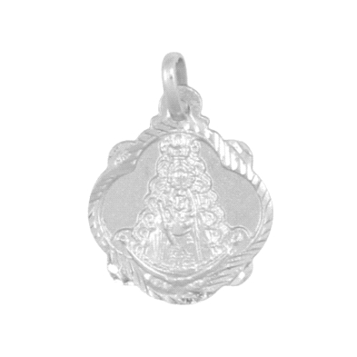 <STRONG>Medalla Virgen del Rocio pandereta 20 mm plata.</STRONG><BR><STRONG>Medalla</STRONG> de la&nbsp;<STRONG>Virgen del Rocio