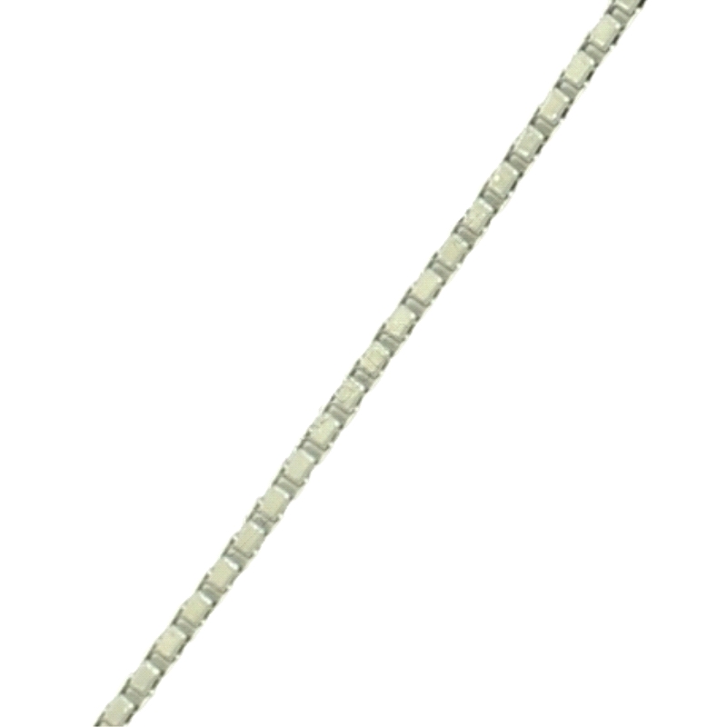 Cadena oro blanco veneciana 45cm 0.60mm <BR>Cadena oro blanco estilo veneciana con un ancho de 0.60 mm y un largo de 45cm, estil