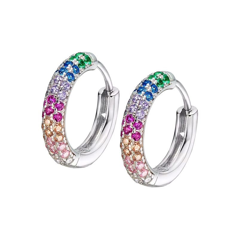 <STRONG>Pendiente Lotus aro multicolor mujer LP3484-4/1 <BR>Pendientes</STRONG> con forma de <STRONG>aro</STRONG> adonado con ci
