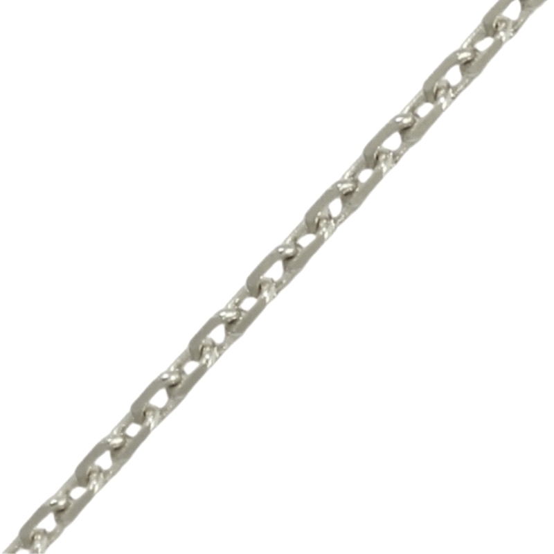 Cadena oro blanco forzada&nbsp;0.50 mm 45cm<BR>Cadena de eslabones forzados con un ancho de 0.50mm y un largo de 45cm<BR>Fabrica
