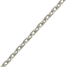 Cadena oro blanco forzada 0.80 mm 45cm <BR>Cadena de eslabones forzados con un ancho de 0.80mm. <BR>Esta cadena de oro blanco ti