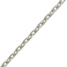 Cadena oro blanco forzada 0.90 mm 40cm<BR>Cadena de eslabones forzados con un ancho de 0.90 mm y un largo de 40cm<BR>Fabricada e