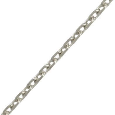 Cadena oro blanco forzada 0.90 mm 40cm<BR>Cadena de eslabones forzados con un ancho de 0.90 mm y un largo de 40cm<BR>Fabricada e