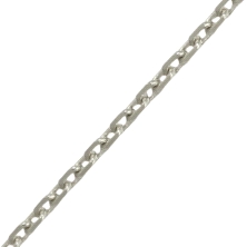 Cadena oro blanco forzada 0.80 mm 40cm <BR>Cadena de eslabones forzados con un ancho de 0.80mm. <BR>Esta cadena de oro blanco ti