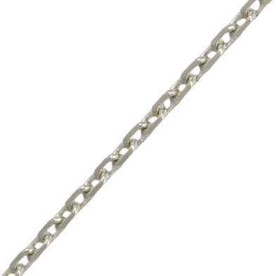 Cadena oro blanco forzada 0.80 mm 40cm <BR>Cadena de eslabones forzados con un ancho de 0.80mm. <BR>Esta cadena de oro blanco ti