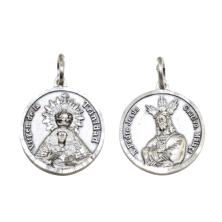 Escapulario plata Cautivo y Sta. Trinidad 22mm<BR>Medalla escapulario fabricada en plata de primera ley<BR>Medalla con imagen de