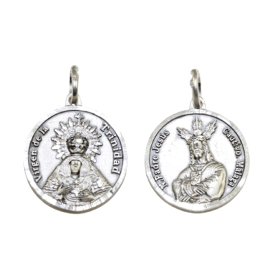 Escapulario plata Cautivo y Sta. Trinidad 22mm<BR>Medalla escapulario fabricada en plata de primera ley<BR>Medalla con imagen de