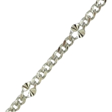 <P>Cadena de oro blanco 45cm 1.50mm con motivo <BR>Cadena de oro blanco eslabones barbados con motivo con un ancho de 1.50mm<BR>