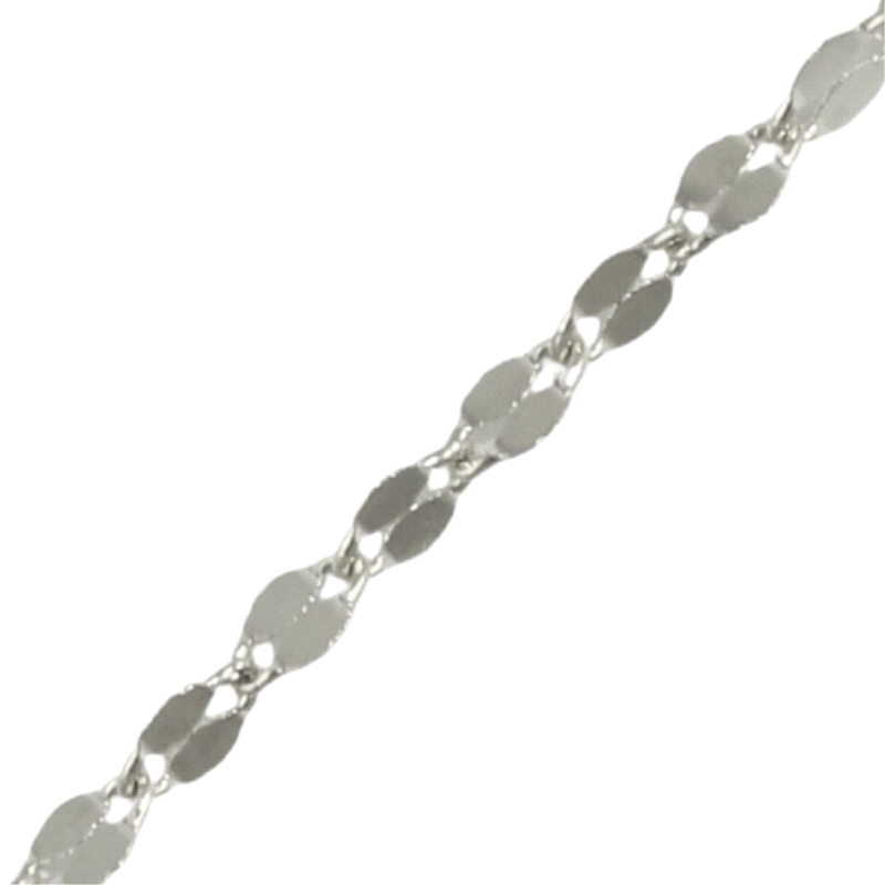 <P>Cadena oro blanco 45cm rombos <BR>Cadena de oro blanco con eslabones en forma de rombos con un ancho de 2mm&nbsp;<BR>Cadena d