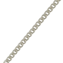 Cadena barbada de oro blanco 45cm 1mm&nbsp;&nbsp; <BR>Cadena de oro blanco eslabones barbados con un ancho de 1mm.<BR>Fabricada 