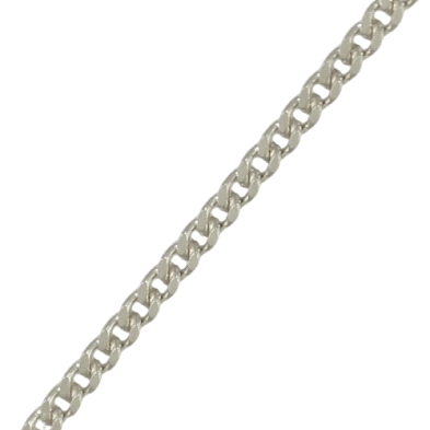 Cadena barbada de oro blanco 45cm 1mm&nbsp;&nbsp; <BR>Cadena de oro blanco eslabones barbados con un ancho de 1mm.<BR>Fabricada 