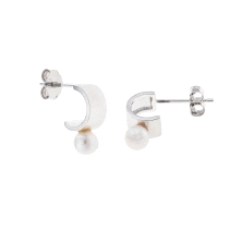 <STRONG>Pendiente Salvatore mujer con perla 272A0058.<BR>Pendiente</STRONG> para <STRONG>mujer Sarvatore</STRONG> liso con forma