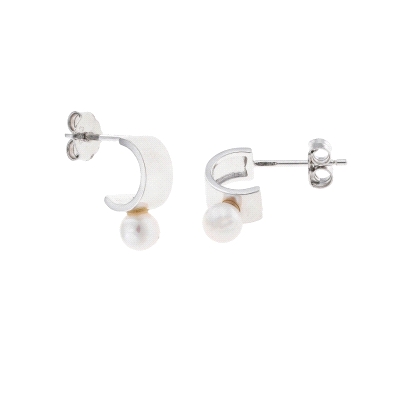 <STRONG>Pendiente Salvatore mujer con perla 272A0058.<BR>Pendiente</STRONG> para <STRONG>mujer Sarvatore</STRONG> liso con forma