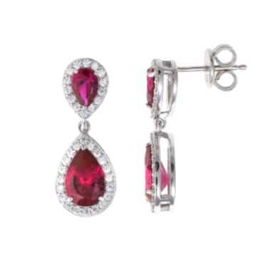 Pendientes salvatore 136A0675 rojo&nbsp; <BR>Pendientes Salvatore para mujer 136A0675<BR>Fabricado en plata rodiada con circonit