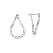 Pendientes Salvatore 252A0052<BR>Pendientes para mujer con circonitas, fabricado en plata de primera ley y bañados en rodio. Cir