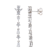 <STRONG>Pendiente Salvatore 112A0294 largos mujer.<BR>Pendiente</STRONG> de <STRONG>circonitas</STRONG> blancas para <STRONG>muj