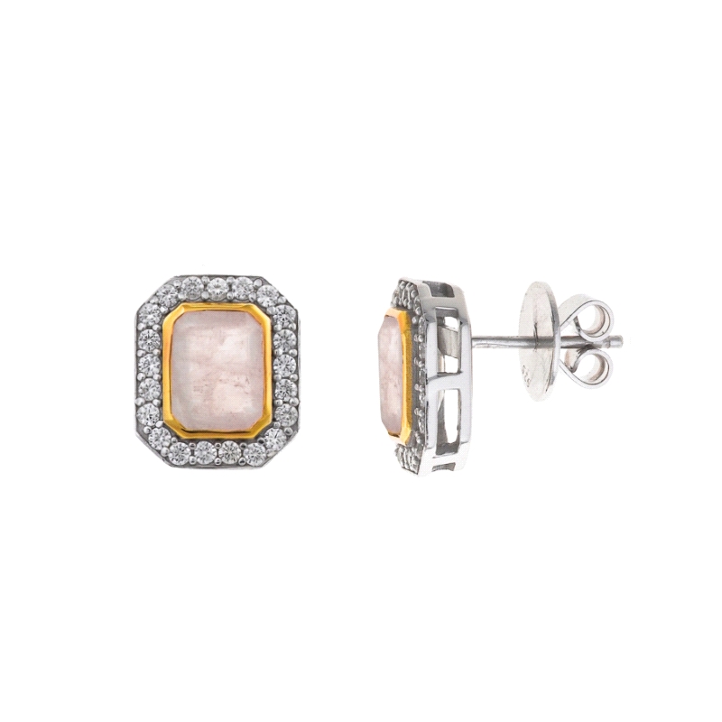 <STRONG>Pendiente mujer Salvatore 247A0093 cuarzo rosa.</STRONG><BR><STRONG>Pendientes</STRONG> rectangular de <STRONG>mujer</ST