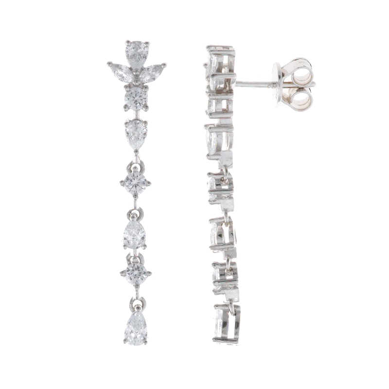 <STRONG>Pendiente Salvatore 112A0294 largos mujer.<BR>Pendiente</STRONG> de <STRONG>circonitas</STRONG> blancas para <STRONG>muj