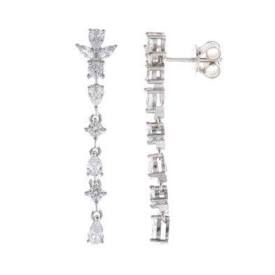 <STRONG>Pendiente Salvatore 112A0294 largos mujer.<BR>Pendiente</STRONG> de <STRONG>circonitas</STRONG> blancas para <STRONG>muj