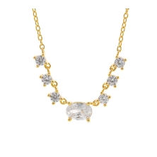 <STRONG>Collar dorado mujer con circonitas Salvatore 213C0205.<BR>Gargantilla</STRONG> para<STRONG> mujer</STRONG> formada por u