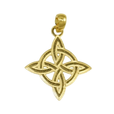 <STRONG>Colgante oro nudo de bruja 20 mm.</STRONG><BR><STRONG>Colgante</STRONG> del <STRONG>nudo de bruja</STRONG> con un tamaño