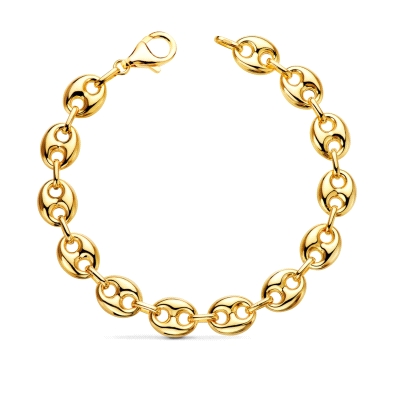 <STRONG>Pulsera hombre oro&nbsp;calabrote 12 mm.<BR></STRONG><STRONG>Pulsera</STRONG> para <STRONG>hombre</STRONG> con eslabones