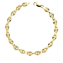 <STRONG>Pulsera hombre oro grano de café 10 mm.</STRONG><BR><STRONG>Pulsera</STRONG> para <STRONG>hombre</STRONG> con eslabones 