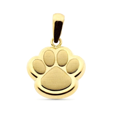 <P>Colgante huella perro oro 18k<BR>Colgante huella mascota&nbsp;de 12mm. Para tenerlos siempre cerca. Acabado en brillo y mate.