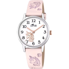 Reloj Lotus 18865/2<BR>Reloj Lotus para niña con caja de 30 mm y esfera en blanca con detalle de unicorcio<BR>Correa de piel en 