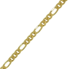 Cadena 3x1 oro 9 kilates 60cm<BR>Cadena oro 9 kilates con elabones 3x1 con un ancho de 2mm, cierre de mosquetón y un largo de 60