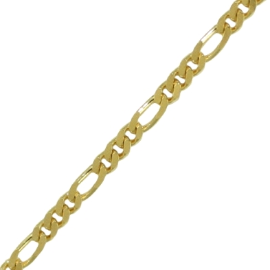 Cadena 3x1 oro 9 kilates 50cm<BR>Cadena oro 9 kilates con elabones 3x1 con un ancho de 2mm, cierre de mosquetón y un largo de 50