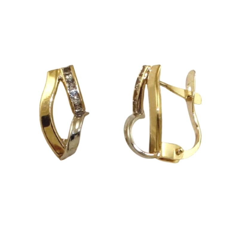 <p><strong>Pendiente de Mujer</strong> (7)<br /> Fabricado en<strong> Oro de 9 Kilates</strong><br /> Formando un Arco <br />Tam