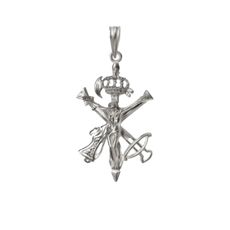 Cruz del <STRONG>Cristo de la Legión</STRONG> <BR>Tamaño: 37x18mm <BR>Fabricada en&nbsp;<STRONG>Plata de 1ª Ley</STRONG>