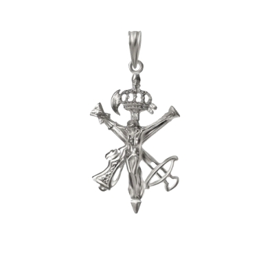 Cruz del <STRONG>Cristo de la Legión</STRONG> <BR>Tamaño: 37x18mm <BR>Fabricada en&nbsp;<STRONG>Plata de 1ª Ley</STRONG>