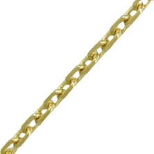 Cadena forzada oro 9 kilates 60cm<BR>Cadena de oro 9 kilates con eslabones forzados de 1.50mm de ancho. Cierre de reasa y un lar