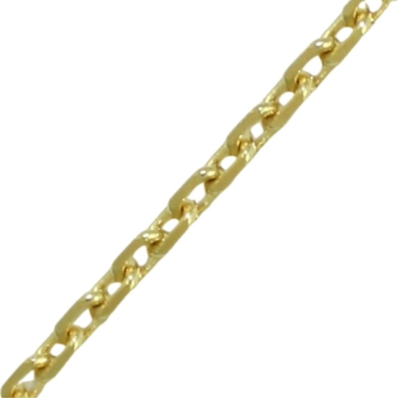 Cadena forzada oro 9 kilates 60cm<BR>Cadena de oro 9 kilates con eslabones forzados de 1.50mm de ancho. Cierre de reasa y un lar