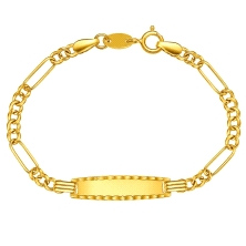 <STRONG>Pulsera con chapa bebé oro 18k 13 cm húngar combinada.<BR>Esclava</STRONG>&nbsp;de <STRONG>bebé</STRONG> con&nbsp;eslabo