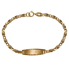 <P><STRONG>Esclava de bebé oro amarillo 18k 14 cm 1x1 circonitas.<BR></STRONG><STRONG>Esclava</STRONG> para&nbsp;<STRONG>bebé</S